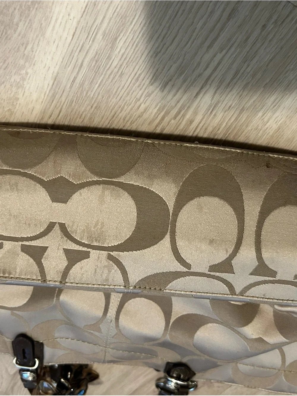 Vintage Coach Sateen Jacquard Signature Satchel 🥥🍒